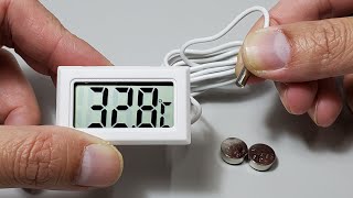 【四幸丸-科學教具】電子數位溫度計 Electronic digital thermometer，如何換水銀電池-四幸丸老師的科學Vlog