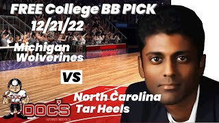 College Basketball Pick - Michigan vs North Carolina Prediction, 12/21/2022 Free Best Bets & Odds