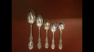 Sterling Silver Flatware Identification Series Episode 1 -  Spoons using Lucerne by Wallace