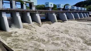 矢作川増水映像 flood,Yahagi River in Toyota