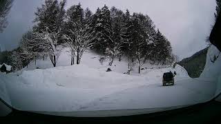 せせらぎ街道スノードライブ 西ウレ峠に到着