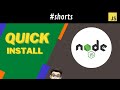 Quickly Setup NodeJS // Get started on your FullStack developer journey 🚠