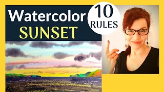 Watercolor Sunset (10 Simple Rules!)