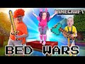 Minecraft Bed Wars In Real Life as NOOBs with DEVOUN