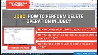 7. How to Delete Data from Database in JDBC?