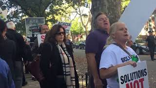 Chanting outside home of DHS Commissioner Steven Banks