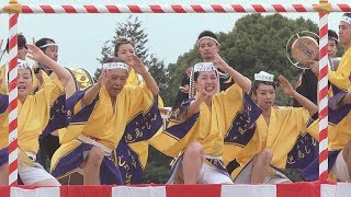 櫓の上で阿波踊り「練馬北町じゃじゃ馬連」練馬駐屯地納涼祭（2018.7.25）