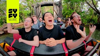 VR360 | Experience Jurassic Park River Adventure In 360°| Presented By M&M's® | SYFY WIRE