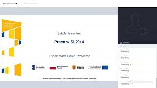 Szkolenie online poświęcone pracy w SL2014 - 29.09.2021