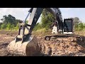 hidromek hmk230lc excavator loading dumper truck at maejai phayao 9 1 25