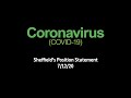 Coronavirus - Sheffield's Position Statement (7 December 2020)