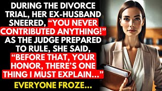 Her ex-husband called her useless in court, but after her final words, the judge froze…