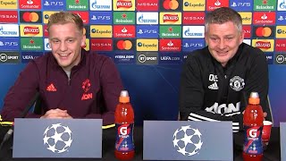 Ole Gunnar Solskjaer & Donny van de Beek - Man Utd v PSG - Pre-Match Press Conference -Champions Lge