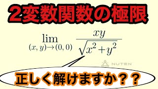 大学数学　2変数関数の極限の正しい解き方　解説\u0026演習