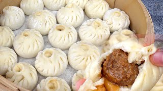 Sauce pork dumplings, thin-skinned dumplings, how to make buns, how to make buns