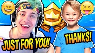 Ninja Gives This *cute* Kid A Free Battle Pass! (season 6) Fortnite Funny & Adorable Moments