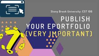Digication ePortfolio Video #7: Publish ePortfolio (Very Important)