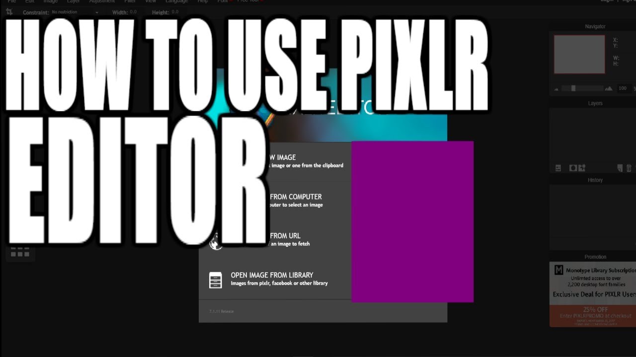 HOW TO USE PIXLR EDITOR! - YouTube