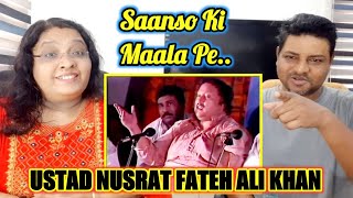 Saanson Ki Mala Pe | Ustaad Nusrat Fateh Ali Khan | #saansonkimala | Saanson ki maala | Reaction