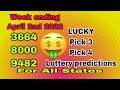 MY LUCKY 🍀 PREDICTIONS | Pick 3 | Pick 4 lottery numbers | Week ending April 2nd