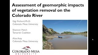 Gigi Richard - Assessment of geomorphic impacts of vegetation removal on the Colorado River