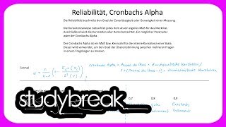 Reliabilität, Cronbachs Alpha | Diagnostik