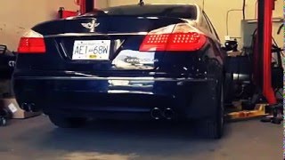 2011 Genesis Sedan 4.6 Muffler Delete \u0026 X-Pipe