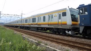 上越線9772レ　EF64-1031牽引E233系8000番台配給輸送　五日町→六日町にて