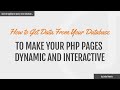 How to Get Data From Your Database Using MySQLi and PDO