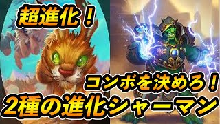 【スタンダード】並べて進化して超変化！進化シャーマン2戦！！【Hearthstone/ハースストーン】