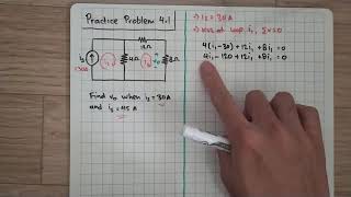 Practice Problem 4.1 Fundamental of Electric Circuits (Alexander/Sadiku) 5th Edition - Linearity