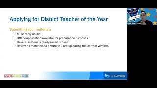 Preparing to Apply for SHAPE America's District Teacher of the Year