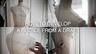 【FashionTutorial02】How to develop a bodice block from a draft【Foundation】