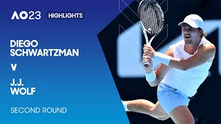 Diego Schwartzman v J.J. Wolf Highlights | Australian Open 2023 Second Round