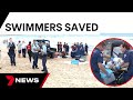 Four tourists rescued from surf at Bondi Beach | 7 News Australia