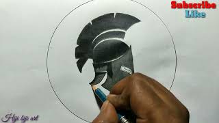 Roman helmet drawings for beginners / step by step Roman or Greek helmet drawings
