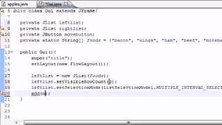 Java Programming Tutorial 72 Multiple Selection List YouTube