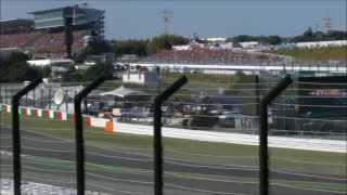 2013 F1日本GP スタート(1コーナー･クラッシュ)\u0026ゴール(ベッテル優勝) HD