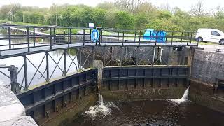 Victoria Lock Meelick Weir on the River Shannon on the Offaly-Galway border.