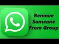 How To Remove Someone From WhatsApp Group