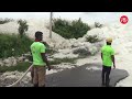 toxic foam seen on water released from kelavarappalli dam in hosur tamil nadu