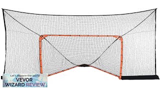 VEVOR Hockey and Lacrosse Goal Backstop with Extended Coverage 12' x 9' Review