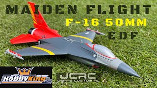 Maiden Flight of the F-16 50mm EDF PNF From HOBBYKING and H-KING