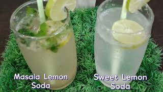 నిమ్మకాయ సోడా వేసవిలో చల్లచల్లగా😎|Lemon Masala Soda|Lemonade|SweetLimeSoda|Sweet and Salty lime soda