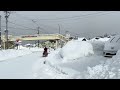 【除雪機】yanase y9 14gsで歩道をキレイに除雪する動画（前半）