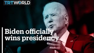 US Electoral College confirms Joe Biden as president