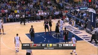 Paul George vs Portland Trail Blazers 2014.02.07