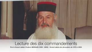 10 commandements Rabbi Chalom Messas