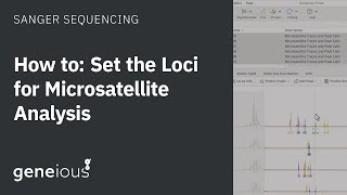 How to Set Loci for Microsatellite Analysis in Geneious Prime
