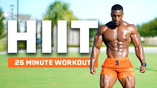 25 MINUTE INTERVAL HIIT WORKOUT (NO EQUIPMENT | BURN UP TO 500 CALORIES)